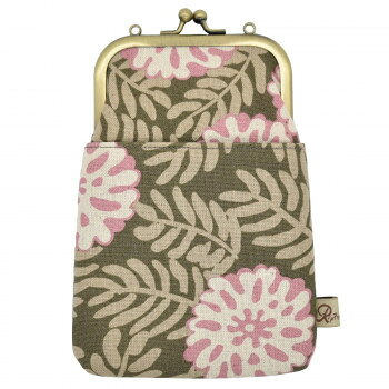 大西賢製販 Ripple がま口2WAY スマホショルダー 北欧風花柄 ピンク GA22-A034 PC パソコン スマホ タ..