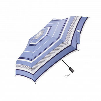 カルオート 折 55cm 折りたたみ傘 マルチボーダー ダスティブルー(4)