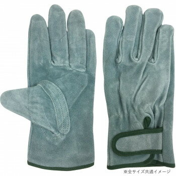小野商事 エース 牛床革手袋 オイル加工 マジックテープ Mサイズ AG458