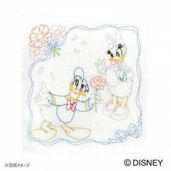 ディズニー・ピクサー 刺し子花ふきんキット ドナルド＆デイジー SK-465 キャラクター グッズ アイディ..