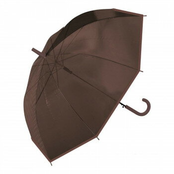 にんき 人気 おすすめ 定番 冬 春 孫 冬 新生活 ギフト 寒さ 対策 プレゼント 中谷 傘 パイピングカラービニール ハードブラウン 65cm おしゃれ 透ける 長傘 モード シンプル 113-023