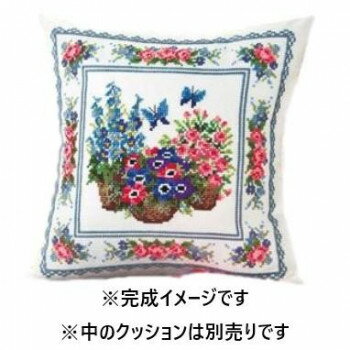 オリムパス ししゅうキット　クッションカバー　スプリングガーデン　6052 寝具 布団 ベッド 冬用 夏用..
