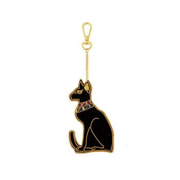 東京かんかん ザリ刺繍キーホルダー バステト M21-2425