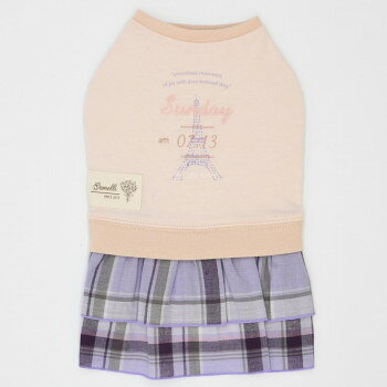 （ペット） Gemelli COOL＆オーガニックチェック裾フリルワンピ ピンク L LGW349 ペット 犬 猫 キャット ドック | 関連単語 人気 犬小屋 犬服 水槽 熱帯魚 アイディア 便利 アイディアグッズ ドッグウェア 時短 ミニ 小型おしゃれ かわいい 最新 小型犬