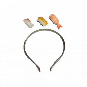 日本職人が作る 食品サンプル カチューシャ ミニ寿司3貫セットB(はまち・あなご・えび) IP-387 店舗 用..