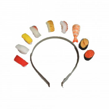 日本職人が作る 食品サンプル カチューシャ ミニ寿司9貫セット IP-389 店舗 用品 飲食 | 関連単語 傘立..