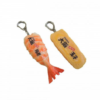 日本職人が作る 食品サンプル ご当地寿司キーホルダー大阪 海老・玉子 IP-567 店舗 用品 飲食 | 関連単..