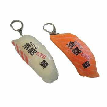 日本職人が作る 食品サンプル ご当地寿司キーホルダー京都 鯛・鮭IP-571 店舗 用品 飲食 | 関連単語 店..