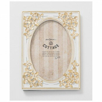 東京かんかん フラワーフォトフレーム ホワイト M45-2613WH