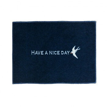 (クリーンテックス) デザインマット kahou HAVE A NICE DAY_navy 45×75cm