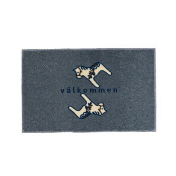 (クリーンテックス) デザインマット kahou valkommen_dark grey 45×75cm