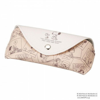 フラップメガネケース クロス付き スヌーピー メガネコミック 092171