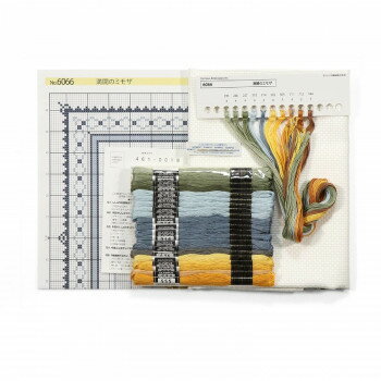 オノエ・メグミ Mimosa Collection クロスステッチ刺しゅうキット クッション 満開のミモザ 6066 寝具 ..
