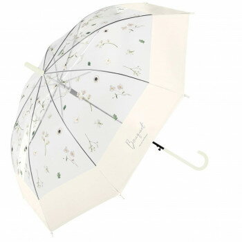 にんき 人気 おすすめ 定番 冬 春 孫 冬 新生活 ギフト 寒さ 対策 プレゼント 中谷 傘 ブーケビニール アイボリー ビニール傘 115-036