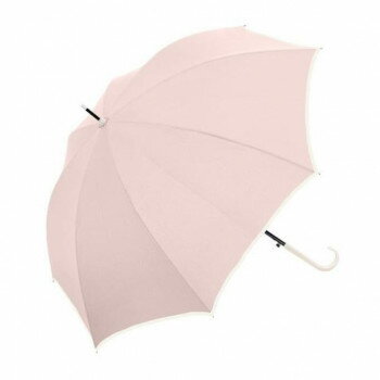 中谷 傘 スクエアカット手元 無地 ピンクベージュ Natural Basic 長傘 715-063 ...