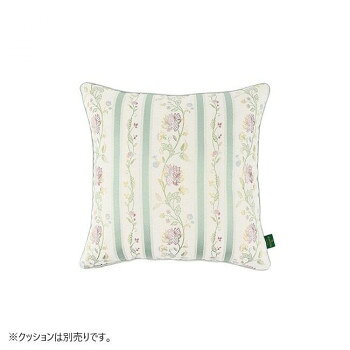 川島織物セルコン ミントン ハドンホールフラワーリボン 背当クッションカバー 45×45cm LL1221 G グリ..