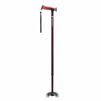 バンブーステッキ ワイド多点杖 ワインレッド 104881 健康 美容 介護 | 関連単語 スリッパ パジャマ 長..