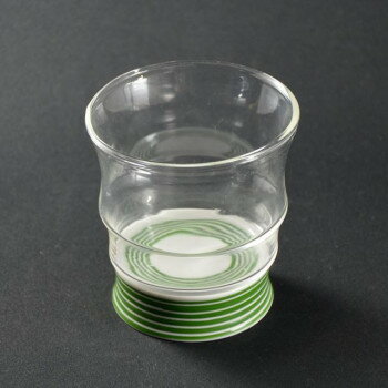 有田浪漫ロックグラス　ライン　グリーン・INT-103-3-2