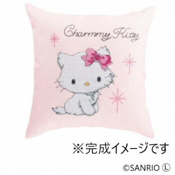 オリムパス 6024 ししゅうキット　クッション　チャーミーキティリボン 寝具 布団 ベッド 冬用 夏用 | ..