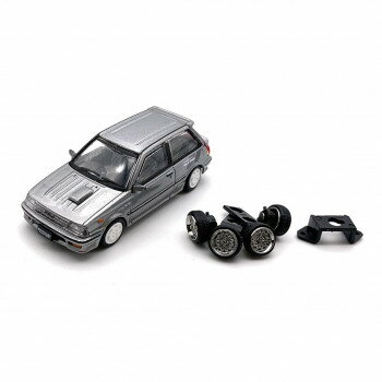 ビ-エムクリエイションズ トヨタ スターレット ターボ S 1988 EP71 シルバー RHD 1/64スケール 64B0256..
