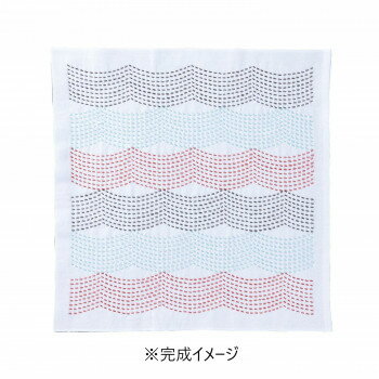 Sashiko Textile lab　花ふきんキット　刺し子キット　Flow(白)　SK455