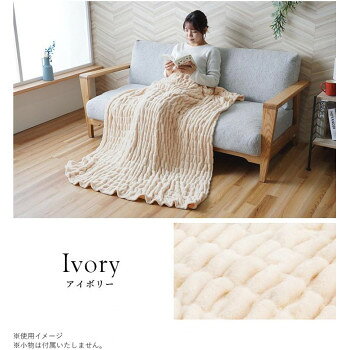 人気 おすすめ 定番 冬 新生活 ギフト 寒さ 対策 プレゼント ハーフケット フランネル シュクル 100×140cm アイボリー 1195650140910 寝具 ベッドカバー | 綿100% ポリエステル素材 無地デザイン 花柄ストライプ クイーンサイズ シングルサイズ セミダブル [2]