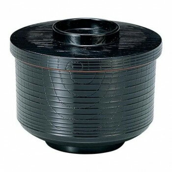 福井クラフト　柾目割子 黒(内朱) 39020410