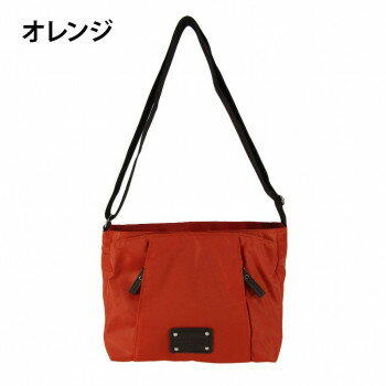 優美社　4875-00　 （ソフィアヴァレンチノ） 縦ファスナーポケット付横型ショルダーバッグ オレンジ 鞄 かばん | 関連単語 出張 肩掛け ファスナー付き キャンバス レディース メンズ 通勤 リュック 大容量 軽量 トート ショルダー 防水 ビジネス ナイロン 学生(4)