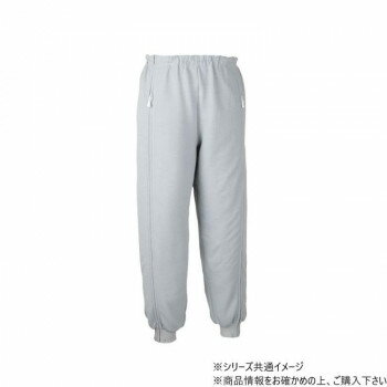 スクエアニット 裾リブ付き全開ズボン 5111 L グレー 223094 U0731