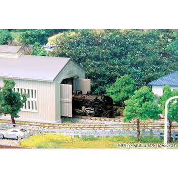 創造生活館の人気 おすすめ 定番 冬 新生活 ギフト 寒さ 対策 プレゼント トイテック 自動開閉扉付き単線機関庫(灰色) S070-1 男子 男の子 おもちゃ 玩具 | 関連単語 プラモデル 車 戦闘機 戦車 戦艦 戦闘ロボ 宇宙船 組立セット 塗装セット 工具セット カスタム｜アングル3