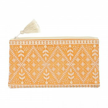 インド刺繍リボン細長ポーチ ベージュ 13124000451 文具 筆記 備品| 関連単語 筆 ペンケリー えんぴつ ..