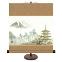 和風モダン掛 伊藤渓山 富士塔景 44.5×50cm KM2B6-015