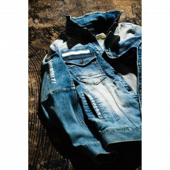 アイズフロンティア 3Dデニムワークジャケット 17 ヴィンテージブルー LL 7350