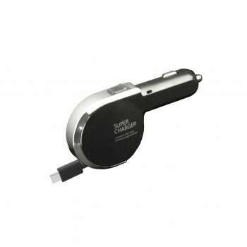 DC充電器 リール 3A Type-C ブラック AJ-515 充電器 コンセント | 関連単語 USB充電器 コンセントタッ..