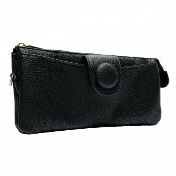 DAICO Pisoraro(ピソラロ) くるみボタン ウォレットバッグ ブラック PR232 鞄 かばん | 関連単語 小さめ 自立 出張 肩掛け ファスナー付き キャンバス レディース メンズ 通勤 リュック 大容量 軽量 トート ショルダー 防水 ビジネス ナイロン 学生 2way 黒 旅行