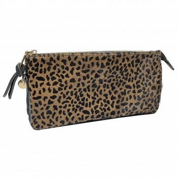 DAICO Pisoraro(ピソラロ) ハラコ ウォレットバッグ LEOPARD-BR PR239 鞄 かばん | 関連単語 キャンバス レディース メンズ 通勤 リュック 大容量 軽量 トート ショルダー 防水 ビジネス ナイロン 学生 2way 黒 旅行 マザーズバッグ 斜めがけ かわいい 高校生