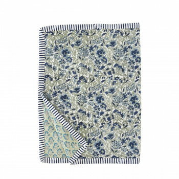 カリーノブロックプリント ケットS ブルー 11725006206