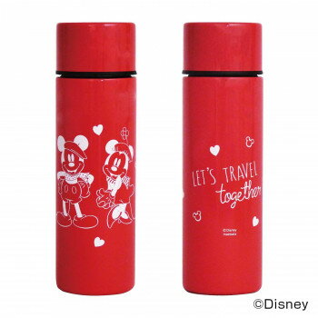 Disney(ディズニー) ミニボトル(ステンレスボトル) 110ml ミッキー&ミニー RD・レッド D-MF56 52316お得 な全国一律 送料無料 日用品 便利 ユニーク