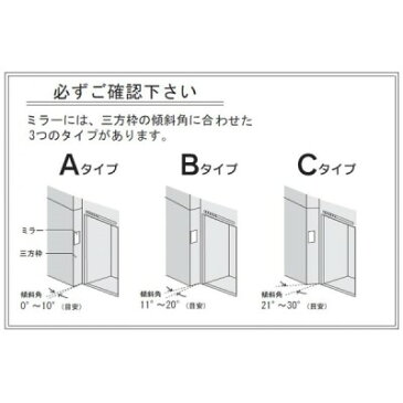 防災グッズ 犯罪対策 おすすめ FFミラー三方枠用 室内専用 205×145×2.5mm Aタイプ・FVL16A