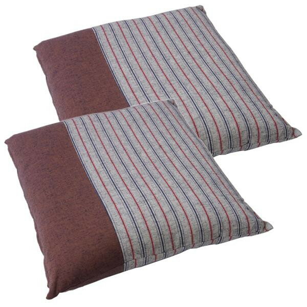 アイデア商品 面白い おすすめ 座布団 銘仙判 『筑後』 ブラウン 約55×59cm 2枚組 3312150 人気 便利な お得な送料無料