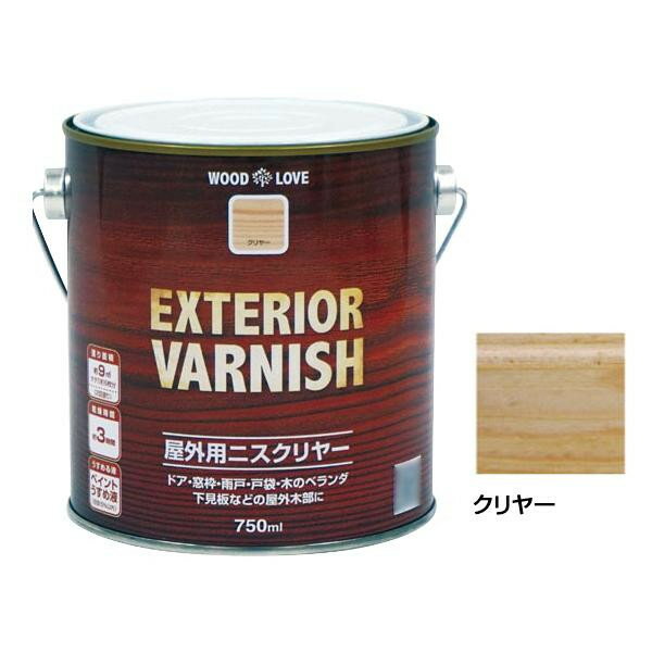 ガーデニング・DIY ニッペホームペイント WOODLOVE 屋外用ニス クリヤー 750ml／透明でつやのある塗膜が 屋外の木部をしっかり保護 おすすめ 送料無料 その1