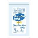 オルディ チャック付ポリ袋H-4 透明100P×35冊 206701(3)