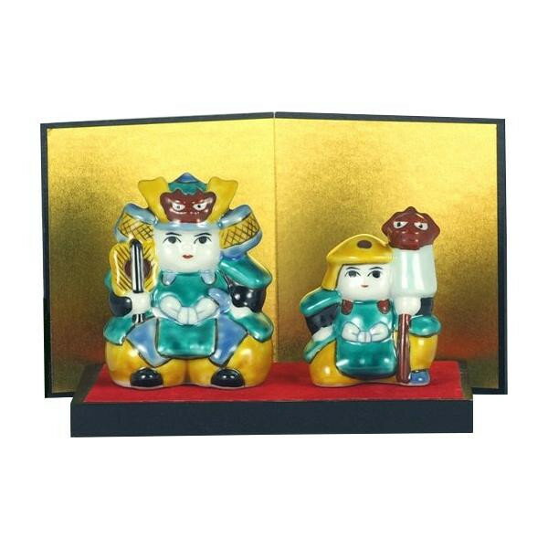 送料無料 おすすめ 九谷焼 清章 3号武者人形揃 交趾 N187-07 楽天 オシャレな 通販