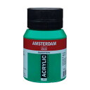 [商品名]AMSTERDAM　アムステルダム　アクリリックカラー500ml　パーマネントグリーンディープ619 407510代引き不可商品です。代金引換以外のお支払方法をお選びくださいませ。アクリル樹脂の高い透明度によって色鮮やかに発色する乾燥の早い絵具で、使いやすさも抜群です!サイズ蓋部Φ7×底部Φ8.5×13.5cm個装サイズ：7×9×14cm重量650g個装重量：650g素材・材質顔料、アクリルエマルション生産国オランダ※入荷状況により、発送日が遅れる場合がございます。大作用アクリル絵具です。・顔料は合成顔料が使用されています。・補助剤として分散剤、湿潤剤、増粘剤、pH調整剤、消泡剤、防腐・防カビ剤、凍結安定剤などが添加されています。■アクリル絵具の特長・水で薄めることができ、乾くと耐水性になります。・短い時間で乾燥します。(約1〜2時間)・柔軟性のある丈夫な塗膜をつくります。・接着力が強く、多様な素材に彩色できます。(ガラス、陶器、ナイロン、ポリエチレン、ポリプロピレン、軟質塩化ビニールなど一部の素材を除く)・耐酸性、耐アルカリ性、耐光性に優れ、変色・変質を起こしにくい絵具です。■アクリル絵具の注意点・絵具に含まれる水分が蒸発するため、乾燥後は体積が減少します。・乾燥すると若干色が変わります。アクリル樹脂エマルションは乳白色ですが、水分が蒸発すると透明になるため、色が深みを増して暗く見えます。・乾燥が早く、また乾燥後は水に再溶解しないため修正が困難です。・10度以下の低温では造膜ができず接着力が弱くなるため、冬期屋外での使用には適しません。アクリル樹脂の高い透明度によって色鮮やかに発色する乾燥の早い絵具で、使いやすさも抜群です!fk094igrjs