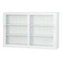 日用品 雑貨 通販 64型ガラス引戸 A4下置き書庫 A4-64G CN-85色(ホワイトグレー) オススメ 送料無料