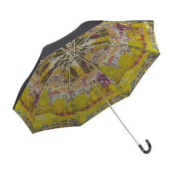 [商品名]ユーパワー 名画折りたたみ傘(晴雨兼用) クリムト「カソーネスガルダチャーチ」 AU-02503代引き不可商品です。代金引換以外のお支払方法をお選びくださいませ。雨の日も晴れの日も、名画を連れて出かけよう!折りたたむとコンパクトに...