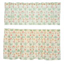 【送料無料】日用品 川島織物セルコン Morris Design Studio デイジーシアー カフェカーテン(防炎) 145×60cm DH1400D LO・ライトオレンジ オススメ 新 生活 応援