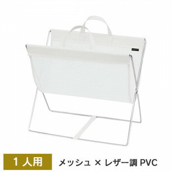 生活 雑貨 おしゃれ セルフワゴン メッシュ×レザー調PVC Mサイズ R-358 ホワイト お得 な 送料無料 人気 おしゃれ