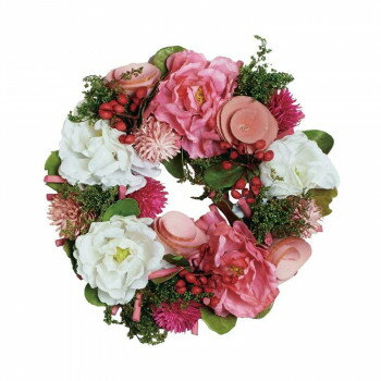 アイデア商品 面白い おすすめ 彩か(SAIKA) Wreath(リース) Artifical ＆ Natural Wreath ピンクブルーム SS CXO-923SS 人気 便利な お得な送料無料