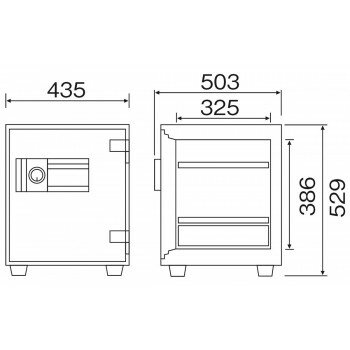 通販 送料無料 ダイヤセーフ 家庭用耐火金庫 テンキーロック(プッシュタイプ) MEK52-DX おもしろ お洒落な おしゃかわ 雑貨 2